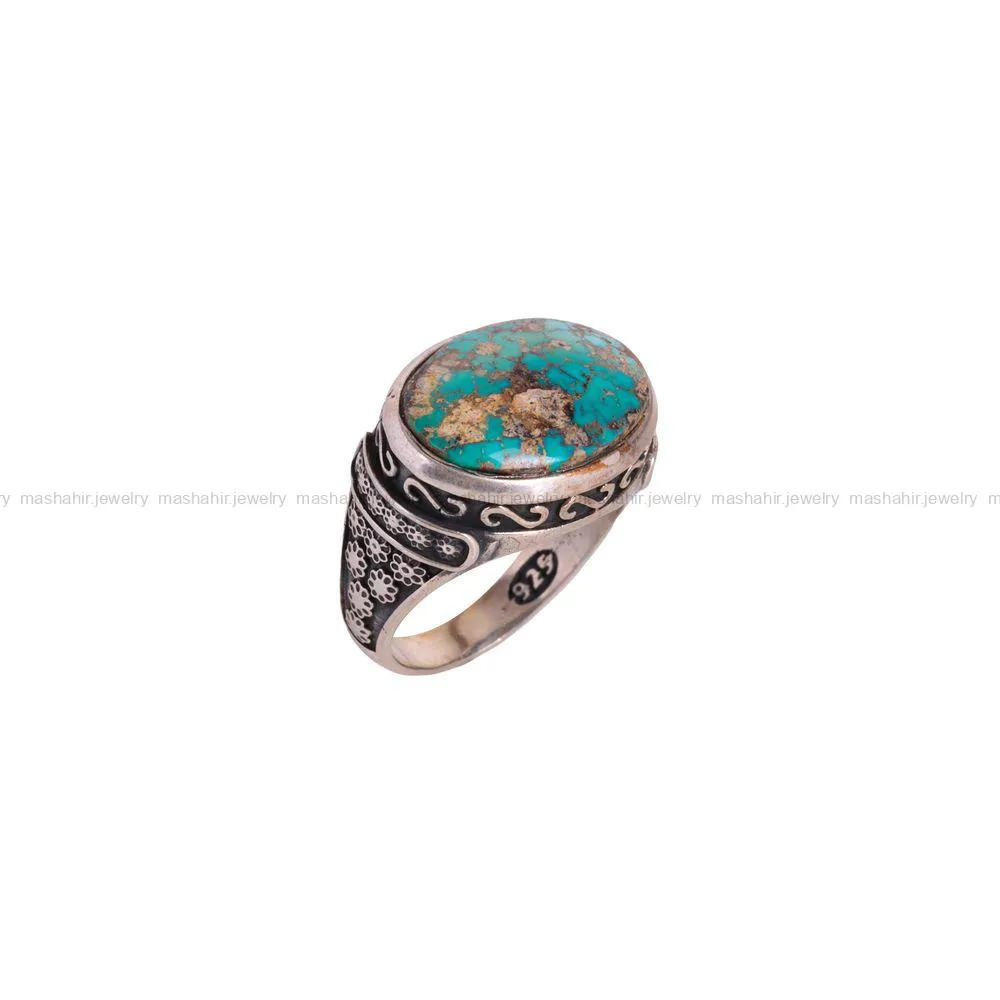 انگشتر فیروزه شجری مردانه کد 2935