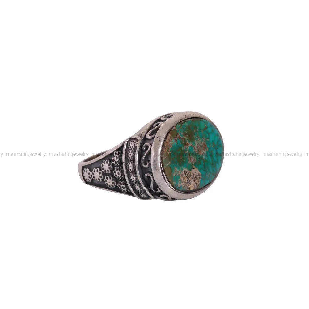 انگشتر فیروزه شجری مردانه کد 2938