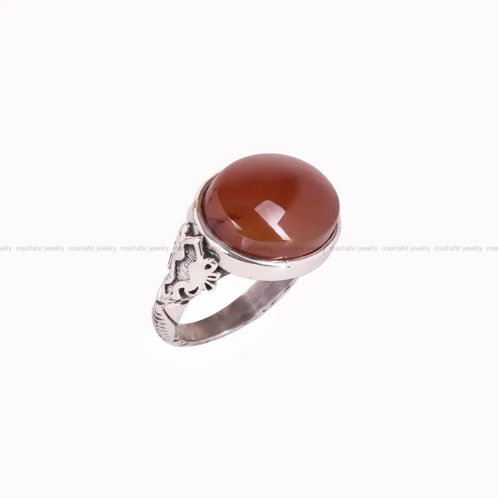 انگشتر عقیق مردانه کد 4580