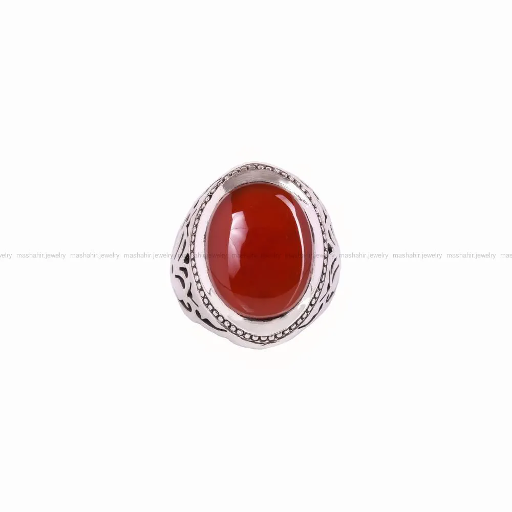 انگشتر عقیق مردانه کد 4583