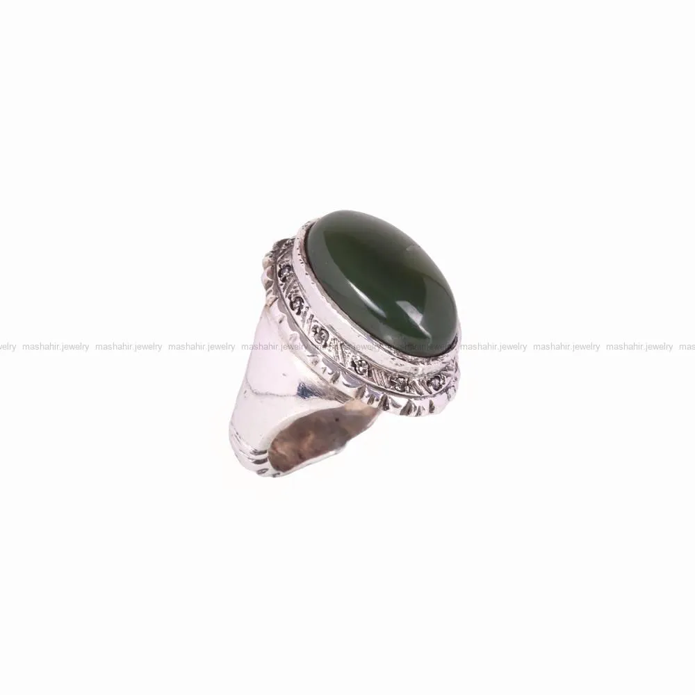 انگشتر یشم مردانه کد 4587