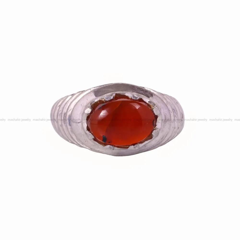 انگشتر عقیق مردانه کد 4589