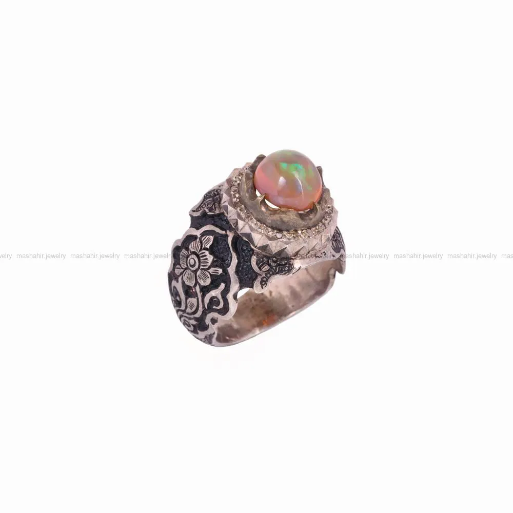 انگشتر اوپال مردانه کد 4607