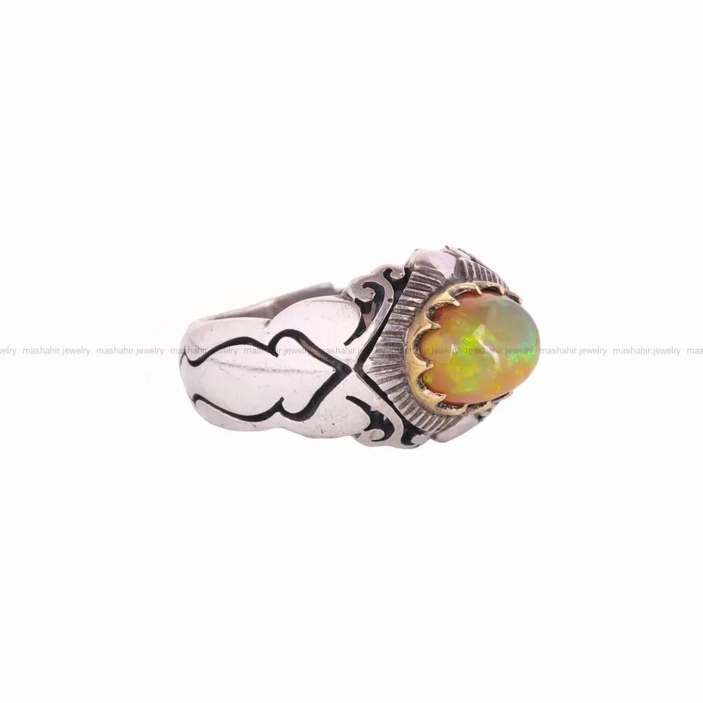 انگشتر اوپال مردانه کد 4610
