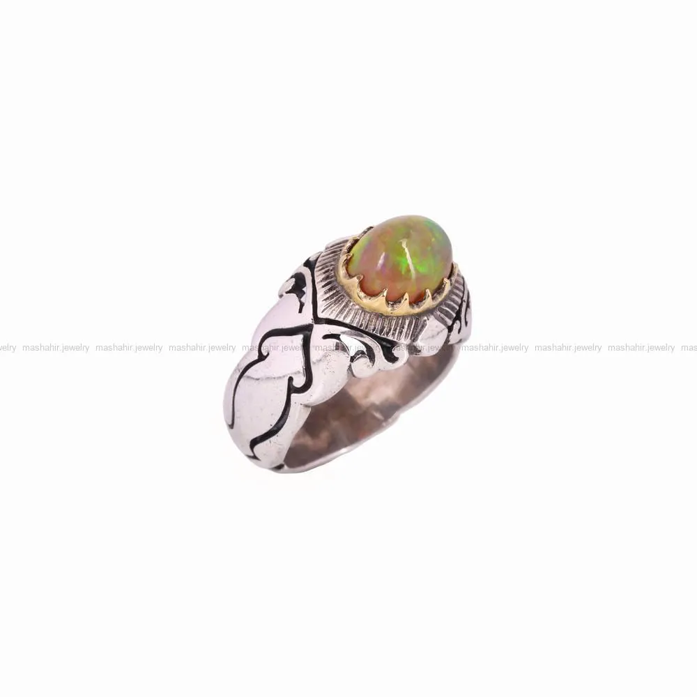 انگشتر اوپال مردانه کد 4610