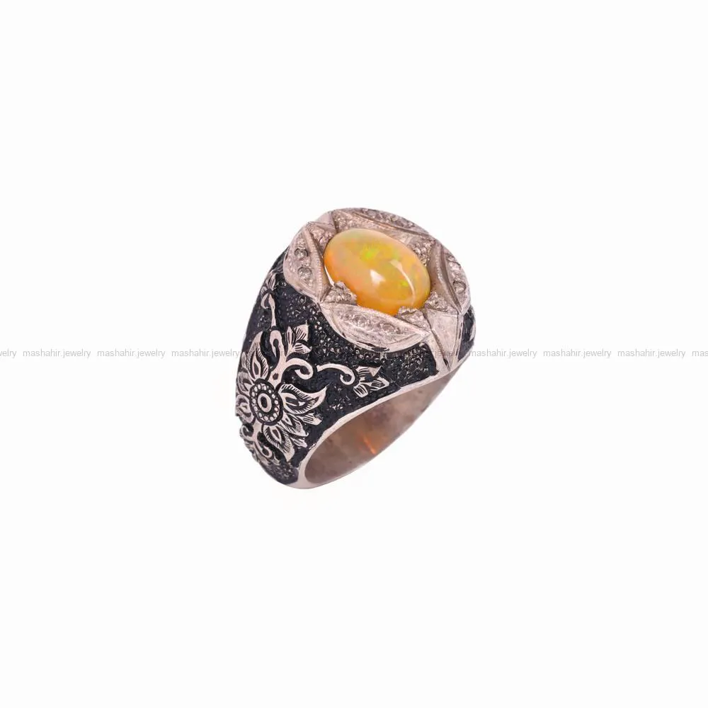 انگشتر اوپال مردانه کد 4611