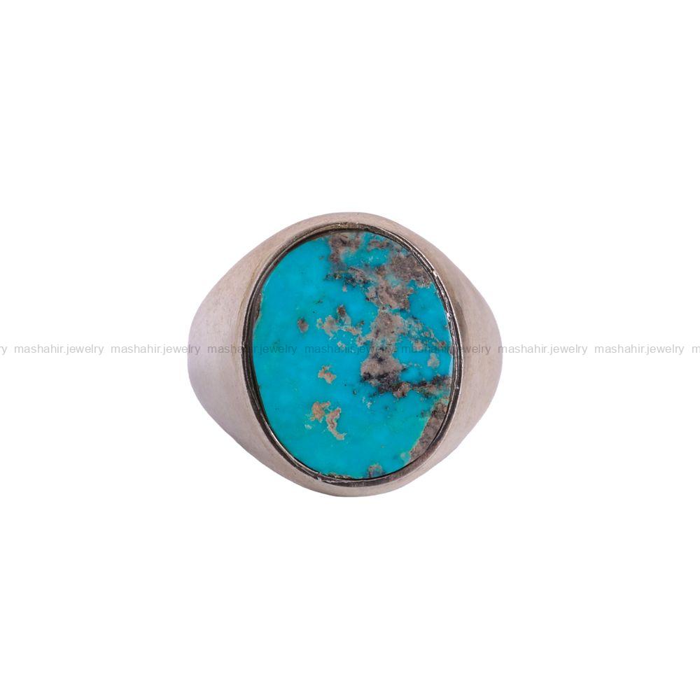 انگشتر فیروزه شجری مردانه کد 2991