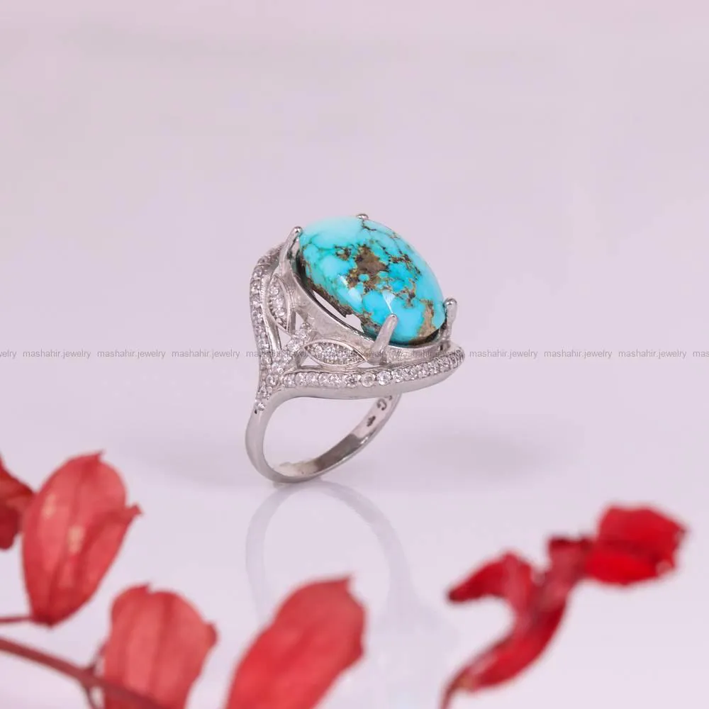 انگشتر فیروزه شجری زنانه کد 4706