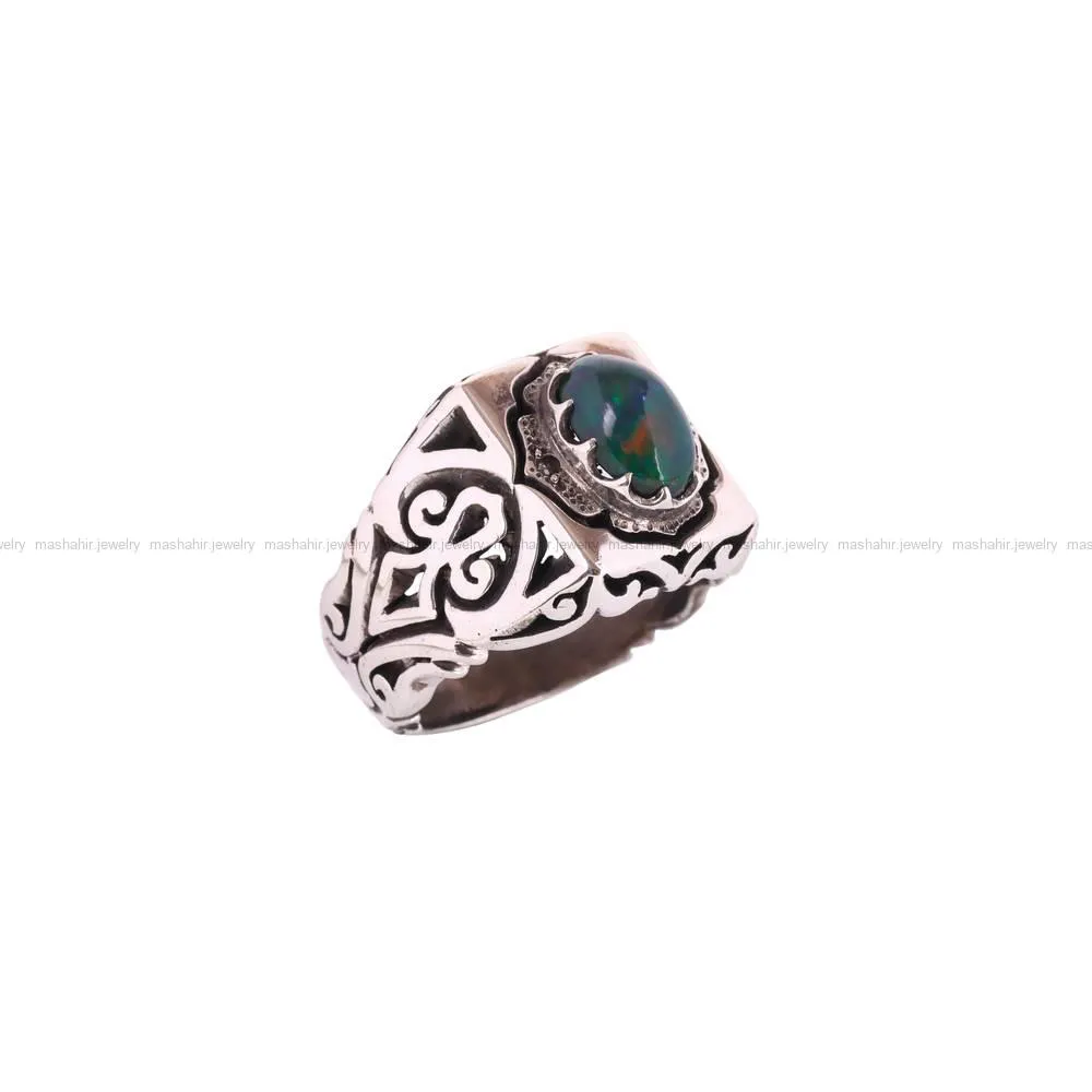 انگشتر اوپال مردانه کد 4762