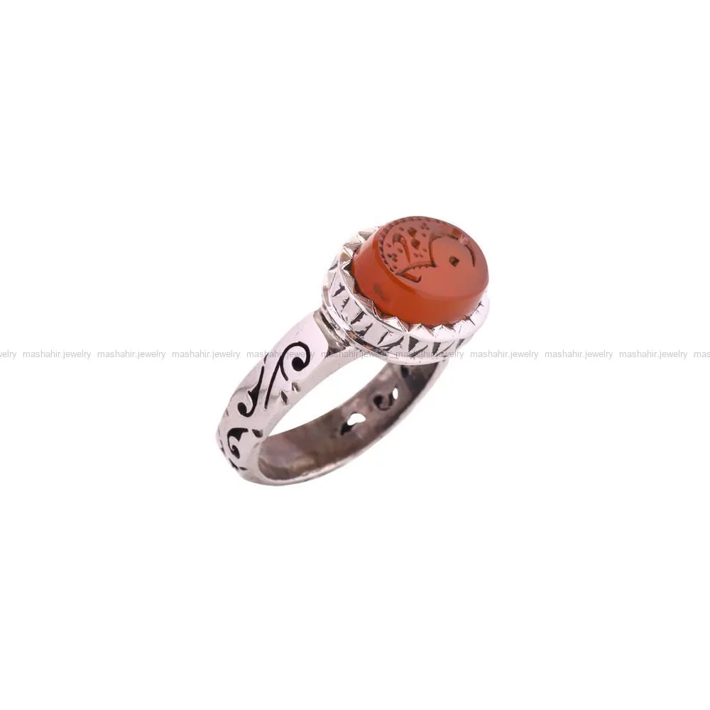 انگشتر عقیق مردانه کد 4766