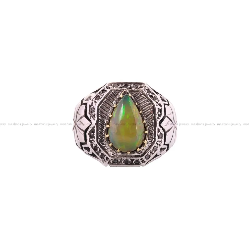انگشتر اوپال مردانه کد 4768