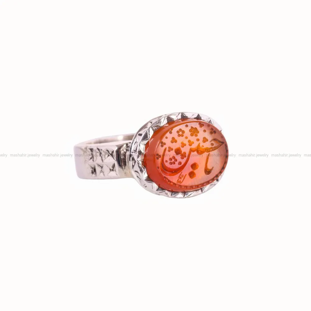 انگشتر عقیق مردانه کد 4770