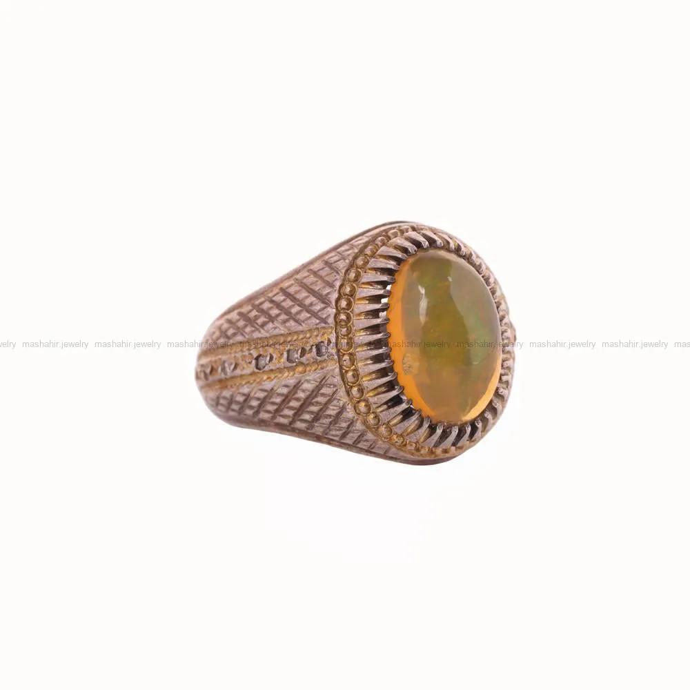 انگشتر اوپال مردانه کد 4787