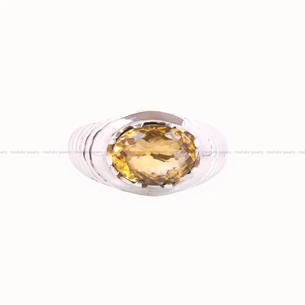 انگشتر سیترین مردانه کد 4851