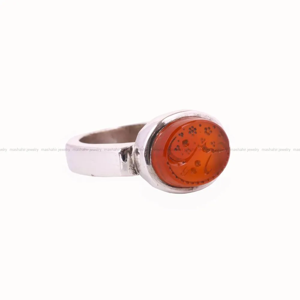 انگشتر عقیق مردانه کد 4869