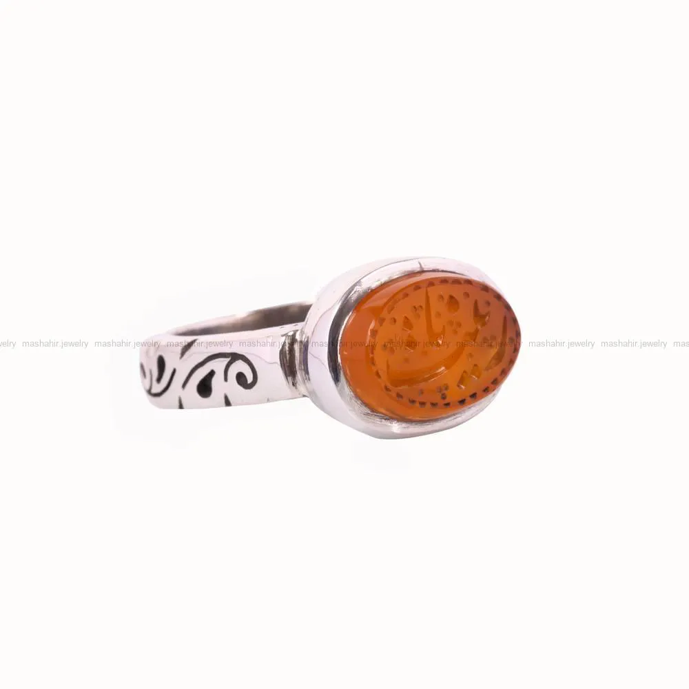 انگشتر عقیق مردانه کد 4875