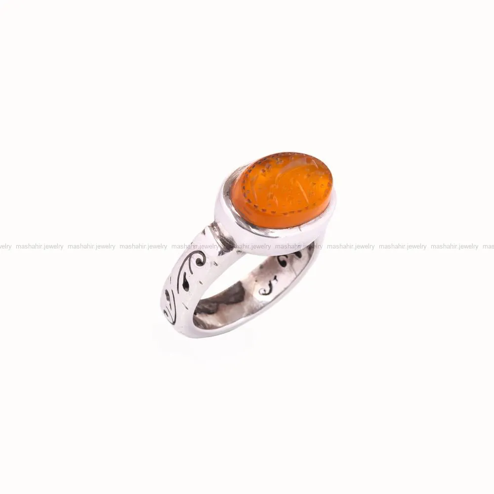 انگشتر عقیق مردانه کد 4875