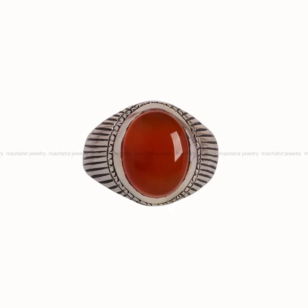 انگشتر عقیق مردانه کد 5106