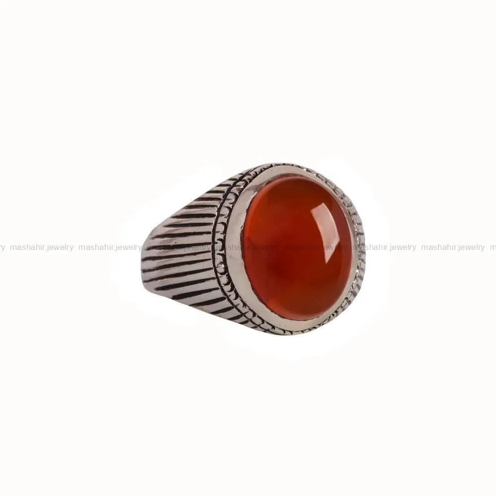 انگشتر عقیق مردانه کد 5106