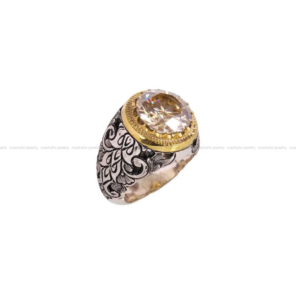 انگشتر موزانایت مردانه کد 5020