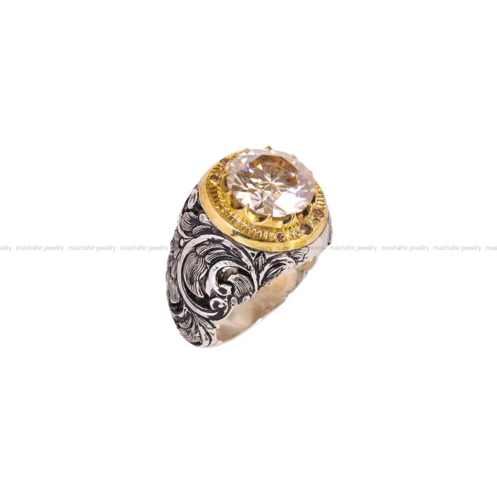 انگشتر موزانایت مردانه کد 5037