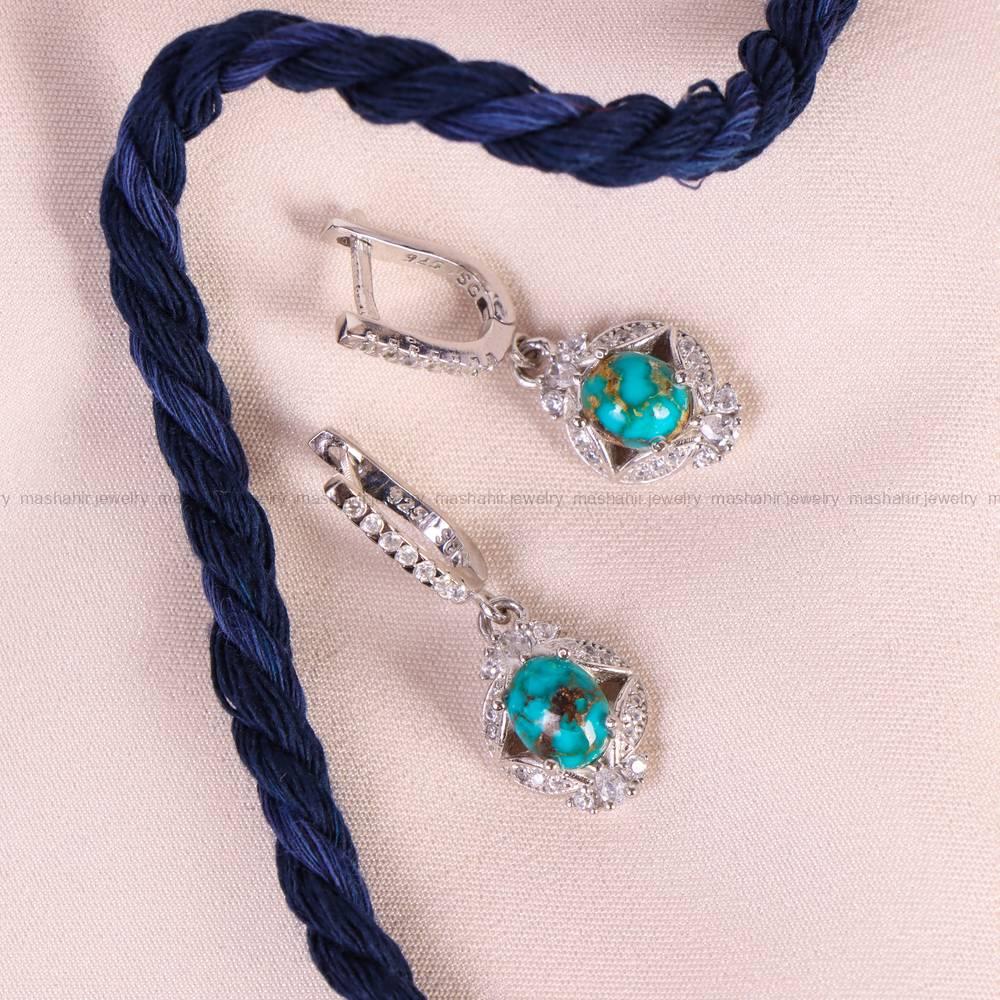 گوشواره فیروزه زنانه کد 5204