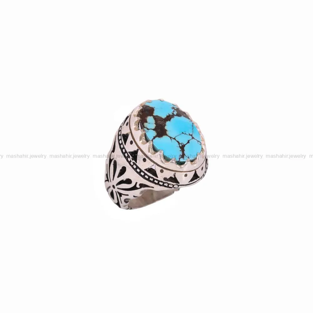 انگشتر فیروزه شجری مردانه کد 5150