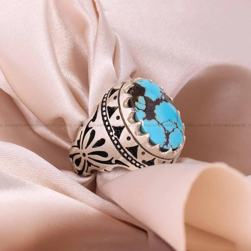 انگشتر فیروزه شجری مردانه کد 5150