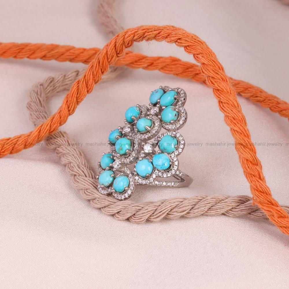 انگشتر فیروزه شجری زنانه کد 5181