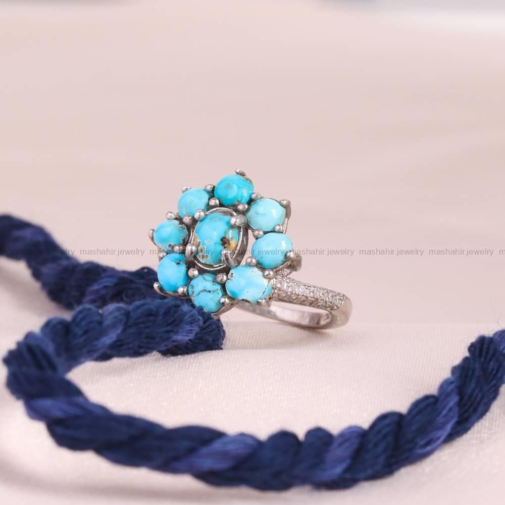 انگشتر فیروزه شجری زنانه کد 5316