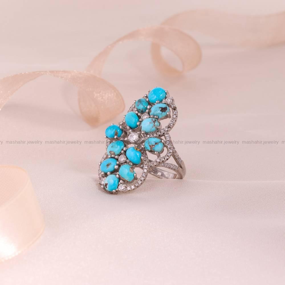انگشتر فیروزه شجری زنانه کد 5324