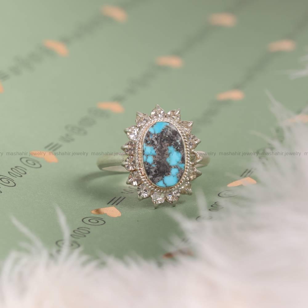 انگشتر فیروزه شجری زنانه کد 5375