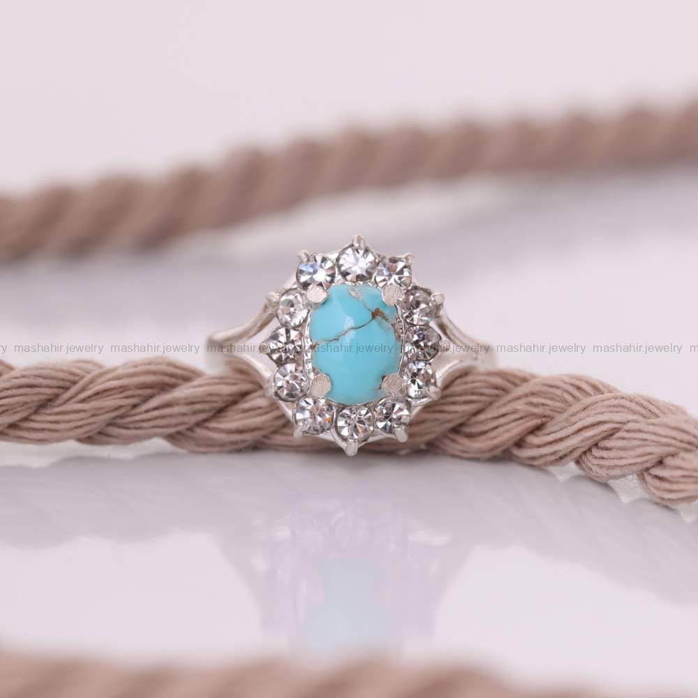 انگشتر فیروزه شجری زنانه کد 5381