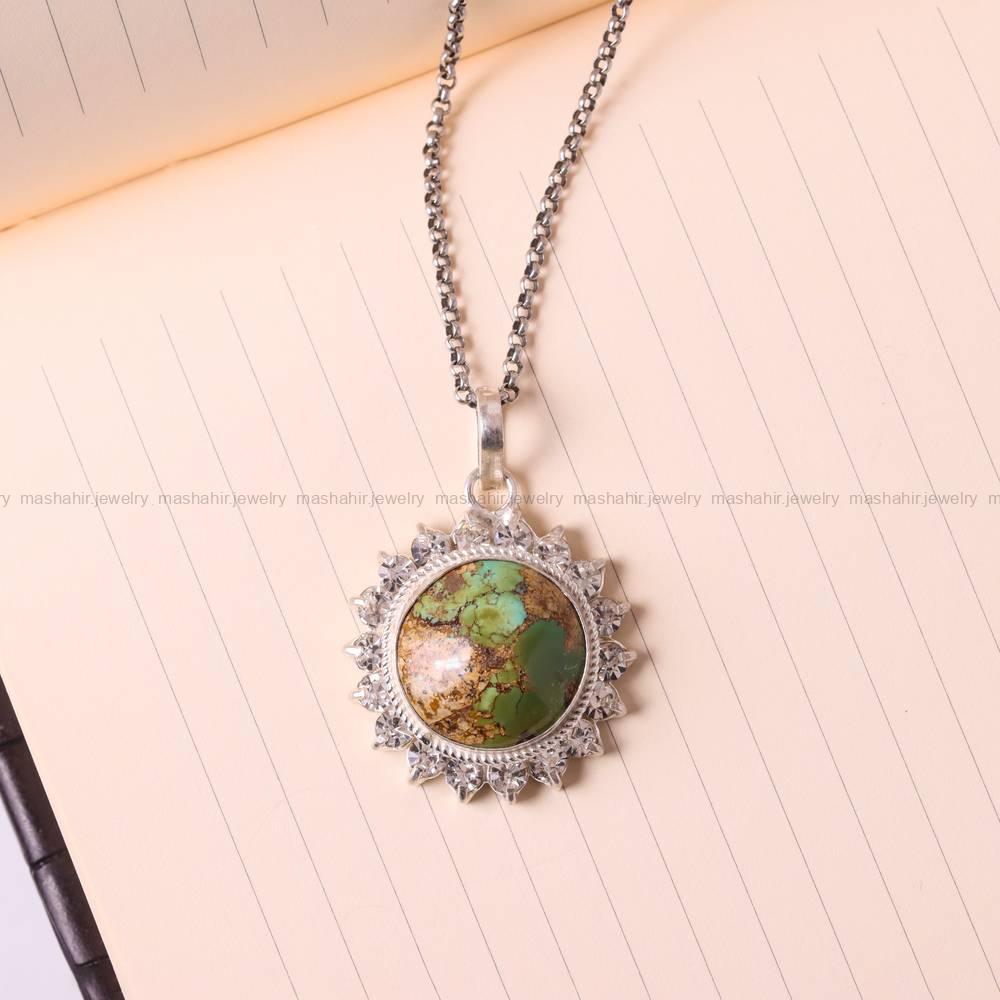 گردنبند فیروزه زنانه کد 5394