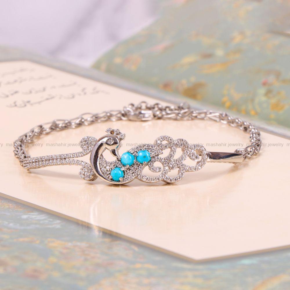 دستبند فیروزه زنانه کد 3515