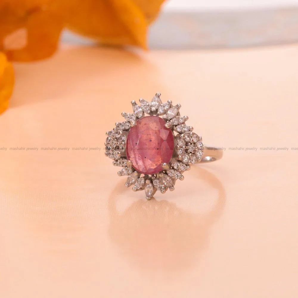 انگشتر یاقوت سرخ زنانه کد 1671