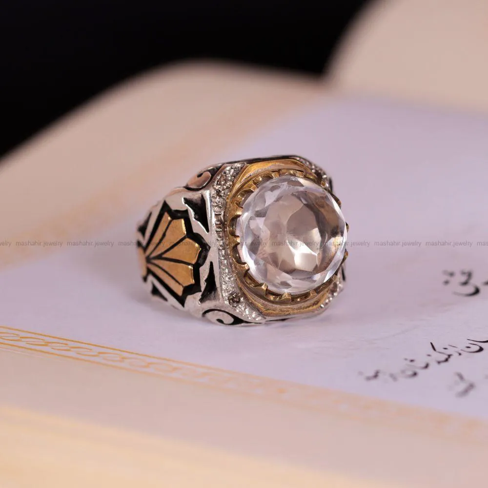 انگشتر دُر نجف مردانه کد 838