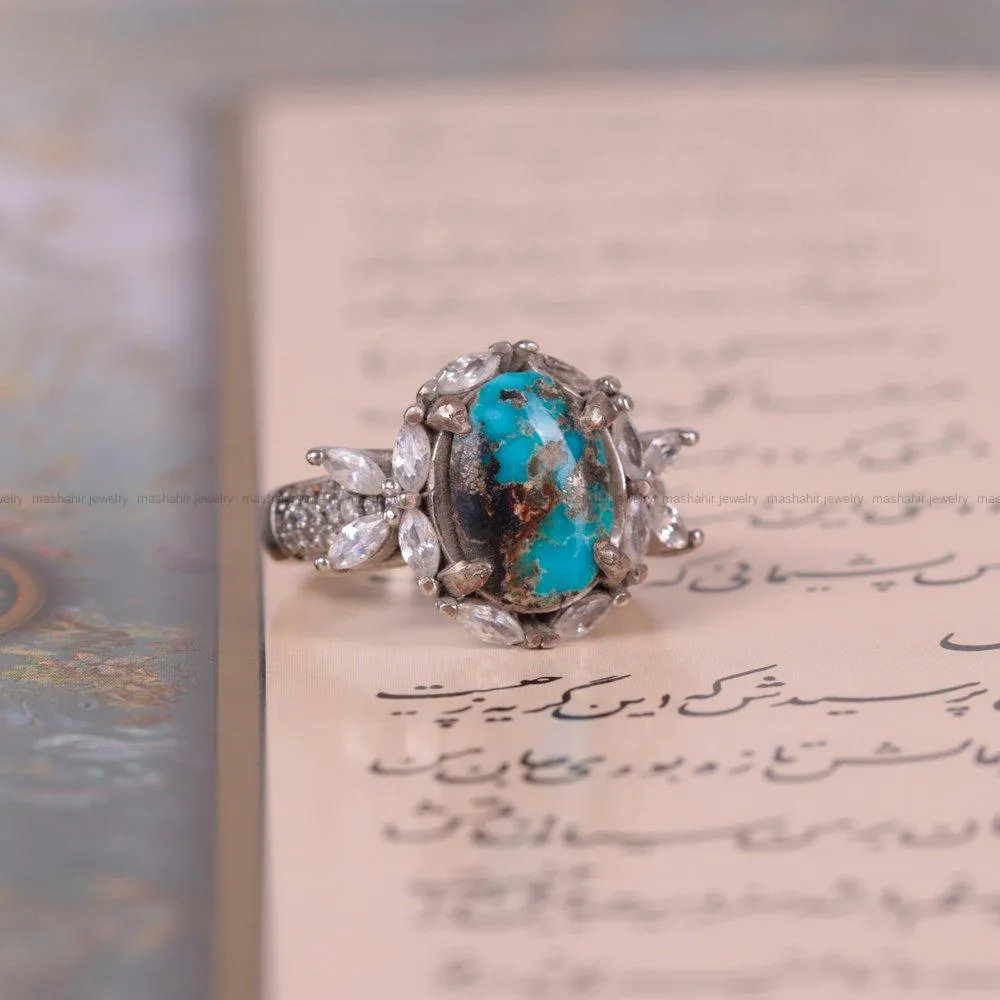 انگشتر فیروزه شجری زنانه کد 1976