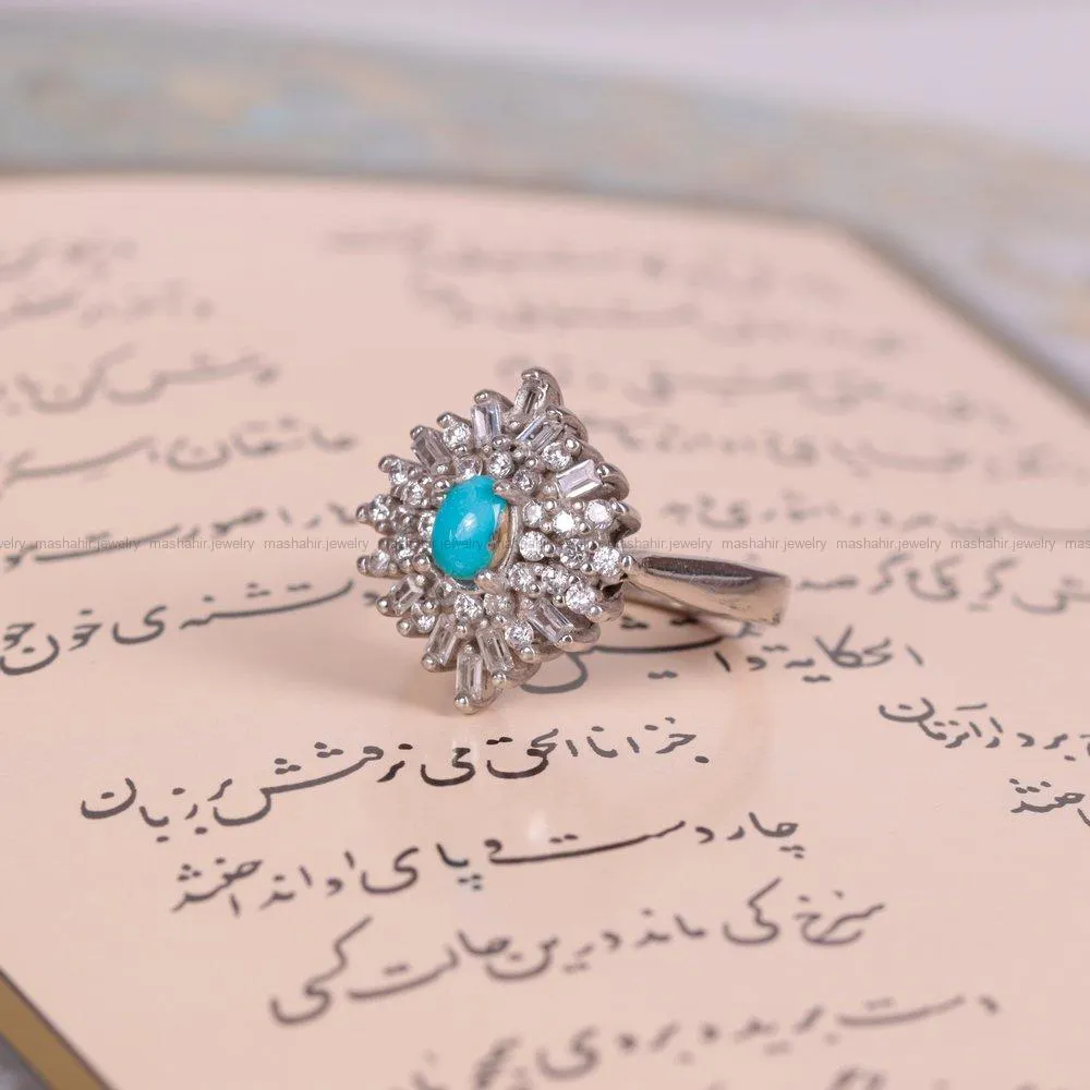انگشتر فیروزه شجری زنانه کد 1979