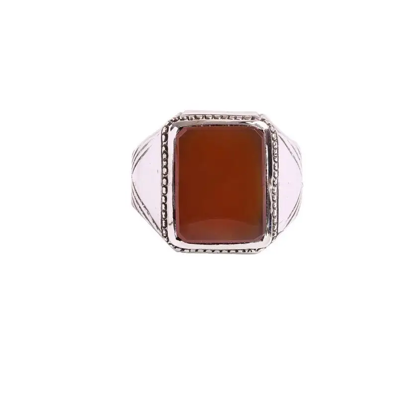 انگشتر عقیق یمن مردانه کد 3459