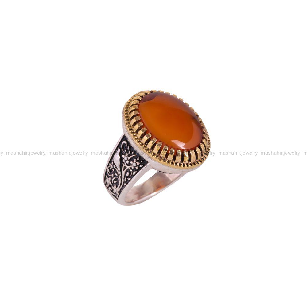 انگشتر عقیق یمن مردانه کد 3039