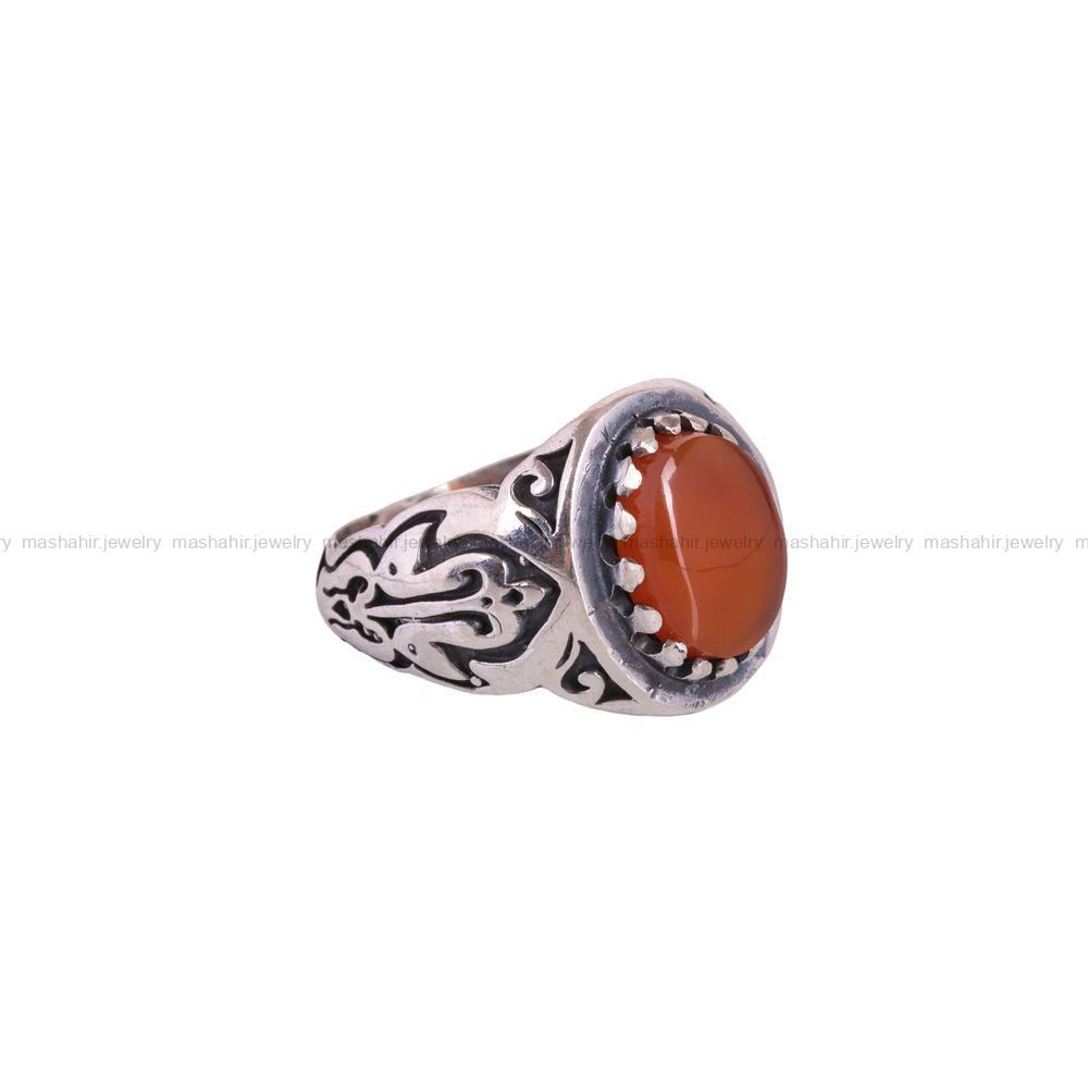 انگشتر عقیق یمن مردانه کد 3043