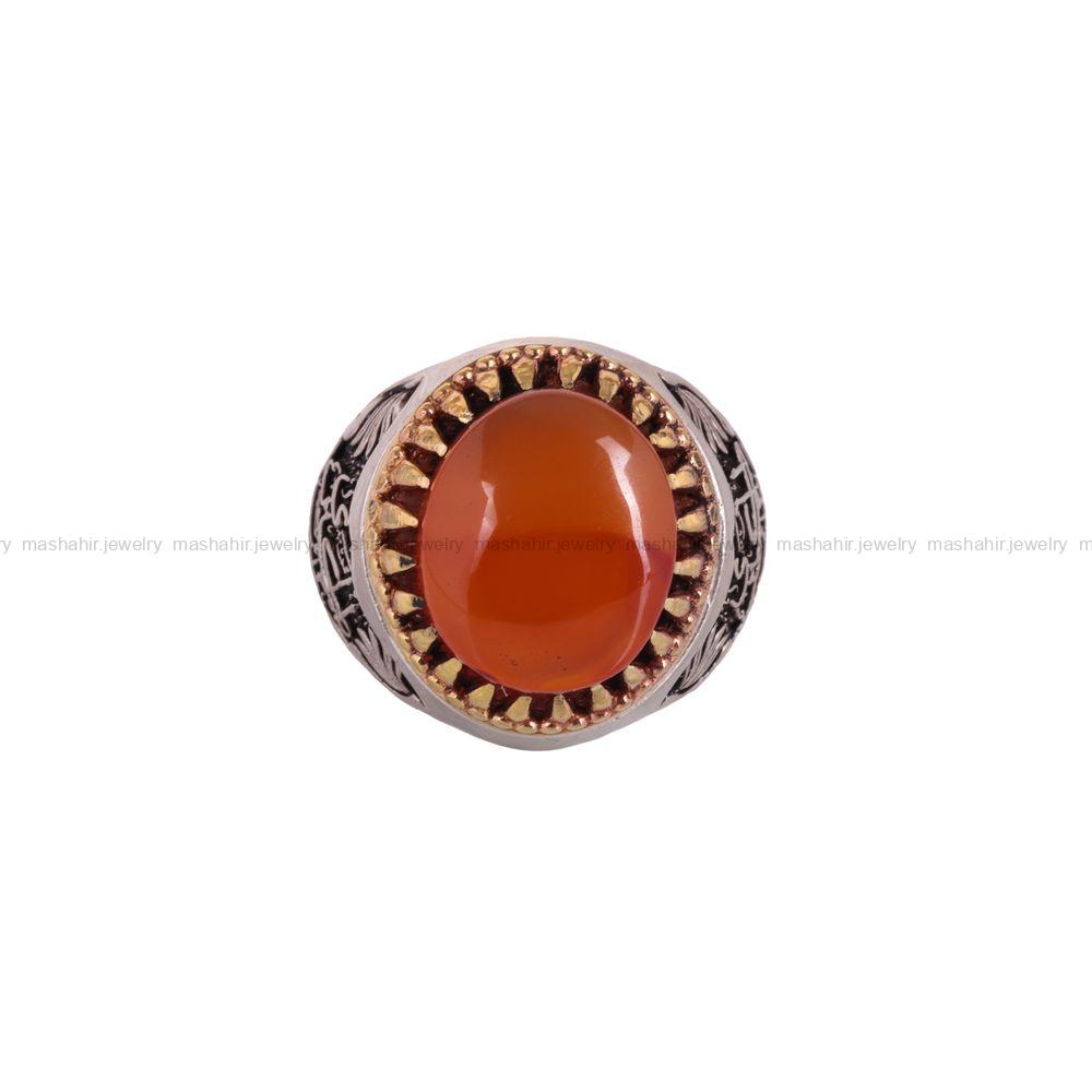 انگشتر عقیق یمن مردانه کد 3056