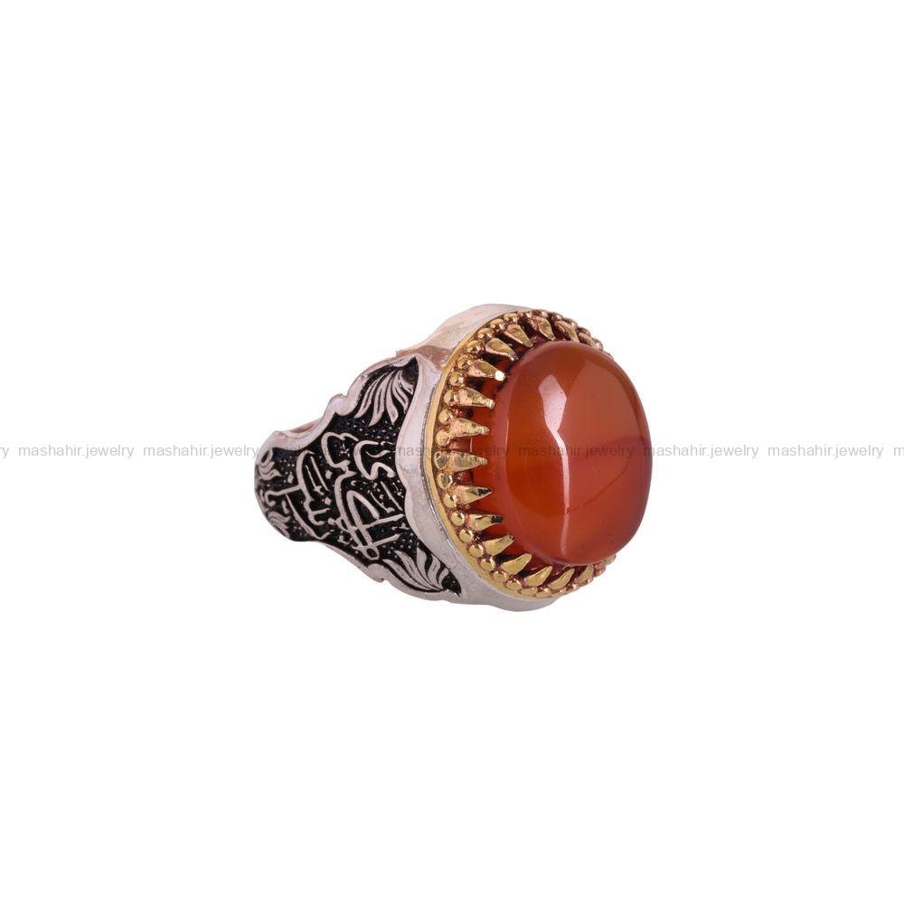 انگشتر عقیق یمن مردانه کد 3056