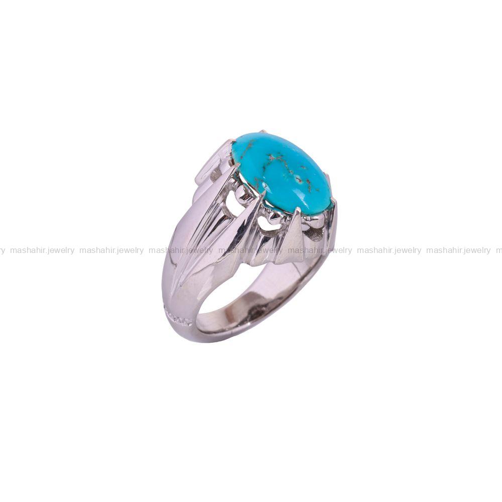 انگشتر فیروزه شجری مردانه کد 3076