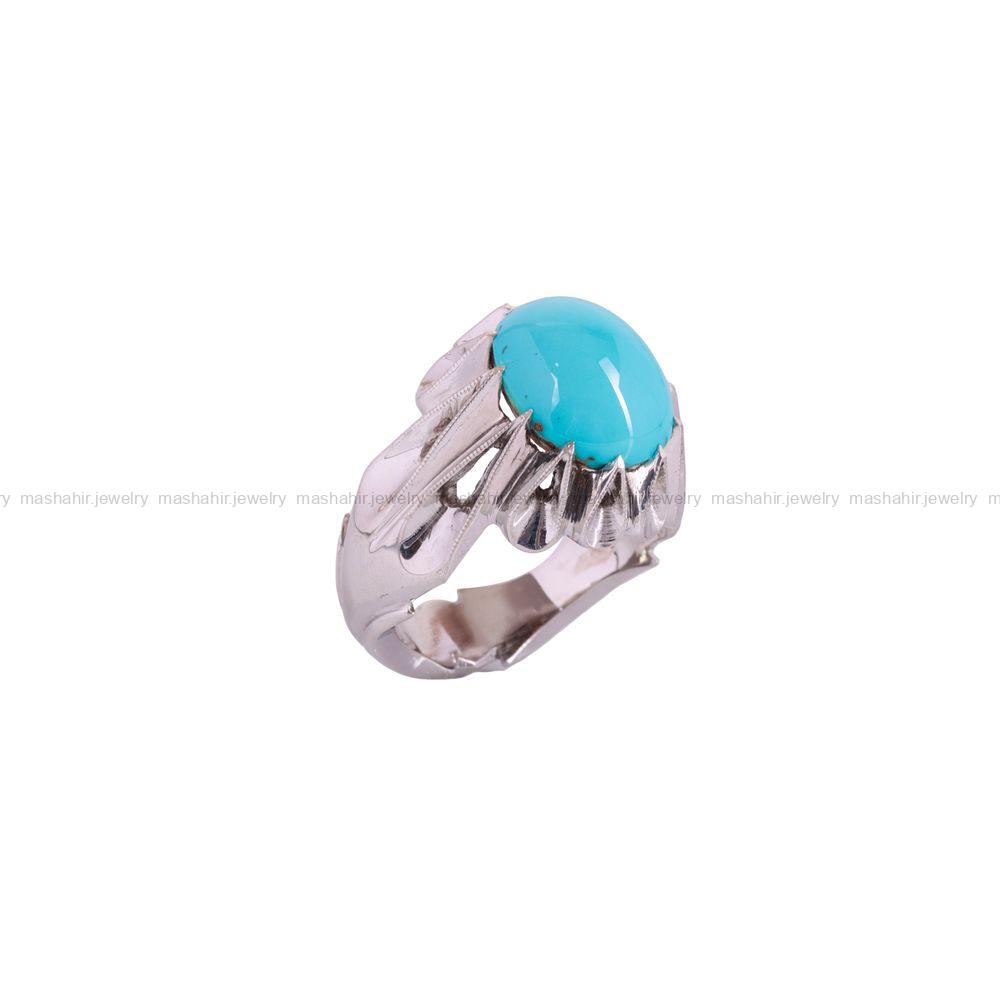 انگشتر فیروزه عجمی مردانه کد 3083