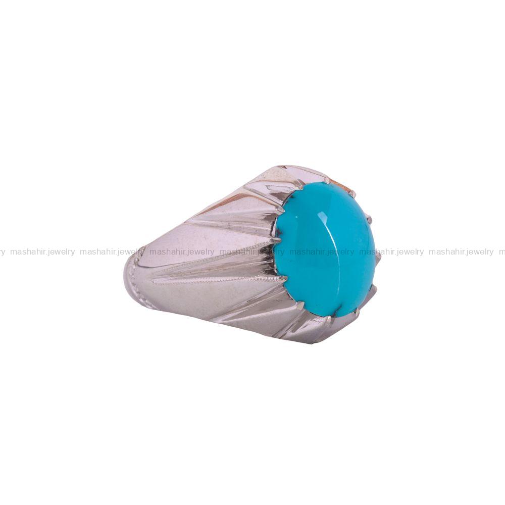 انگشتر فیروزه عجمی مردانه کد 3089