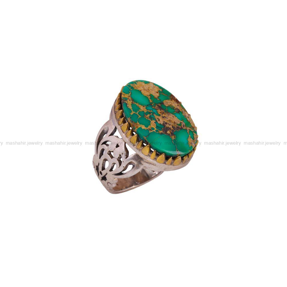 انگشتر فیروزه شجری مردانه کد 3252