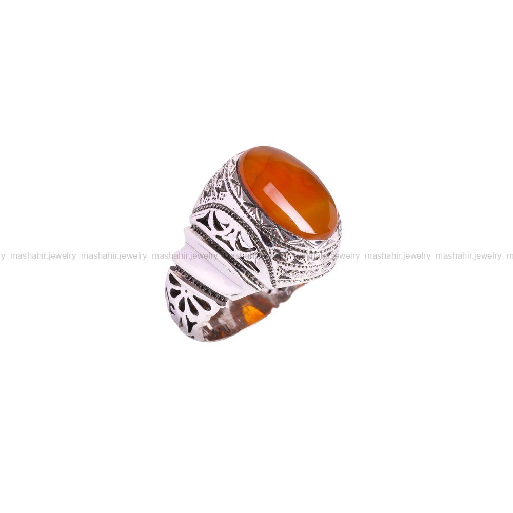 انگشتر عقیق یمن مردانه کد 3441