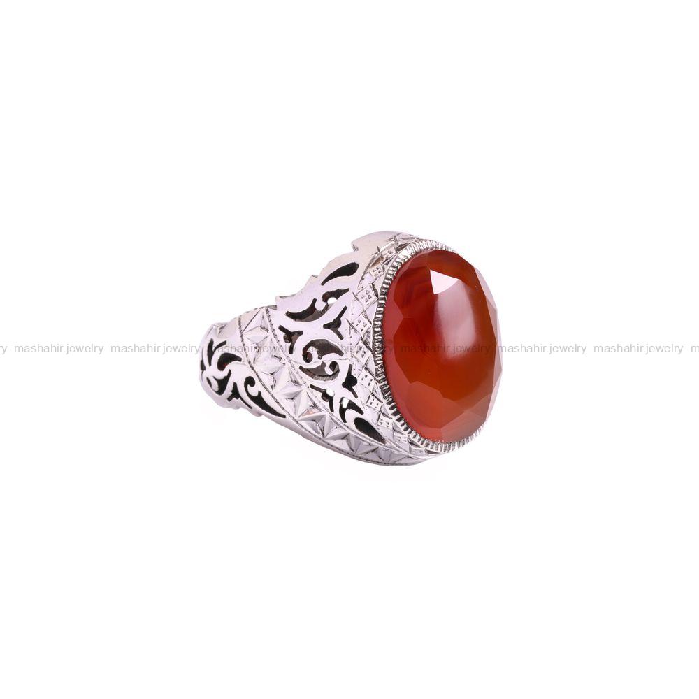 انگشتر عقیق یمن مردانه کد 3442